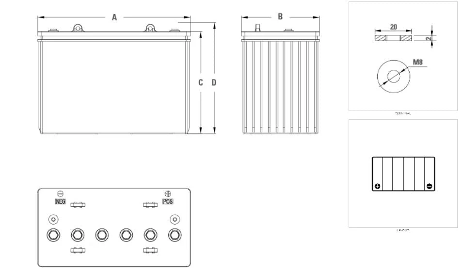 Discover EV31A-A 12v 120ah Deep Cycle AGM Dry Cell Battery Floor Scrubber RV Marine Automotive - Image 5