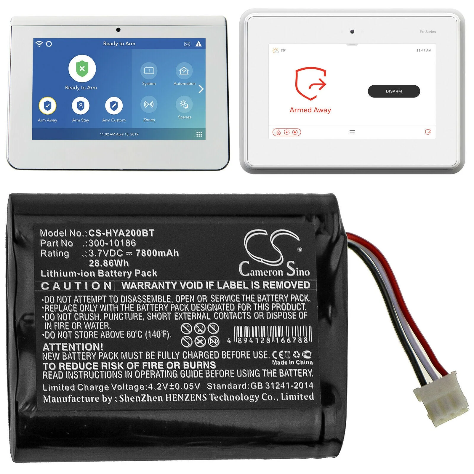 ADT Command Battery 300-10186  Security Panel  AI05-2, AIO7-2