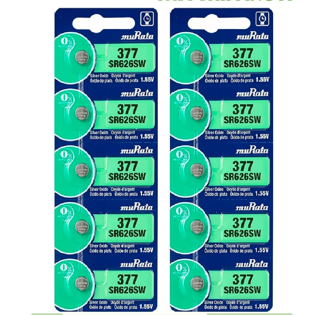 377 SR626SW SR626 V377 SilverOxide Watch Battery SR66 TR626W (5 Pack) - Image 3