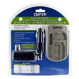 Charger for Konica Minolta DVUKOM1 (Single Pack) Replacement charger