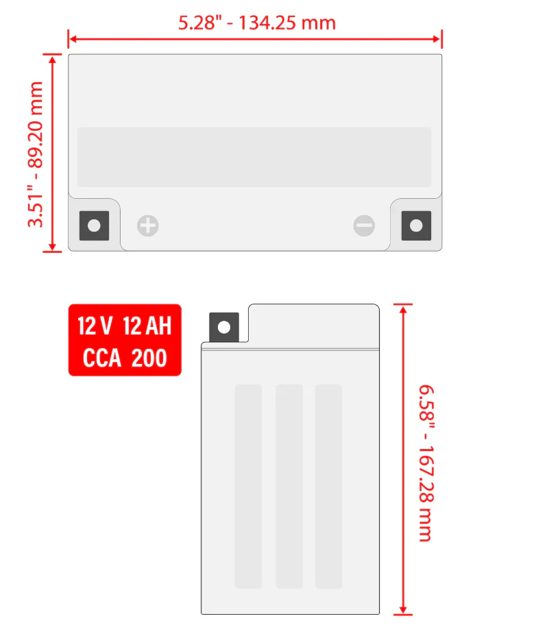 Battery Polaris Sportsman 500 4X4 HO 2001-2005 2008-2012 AGM - Image 3
