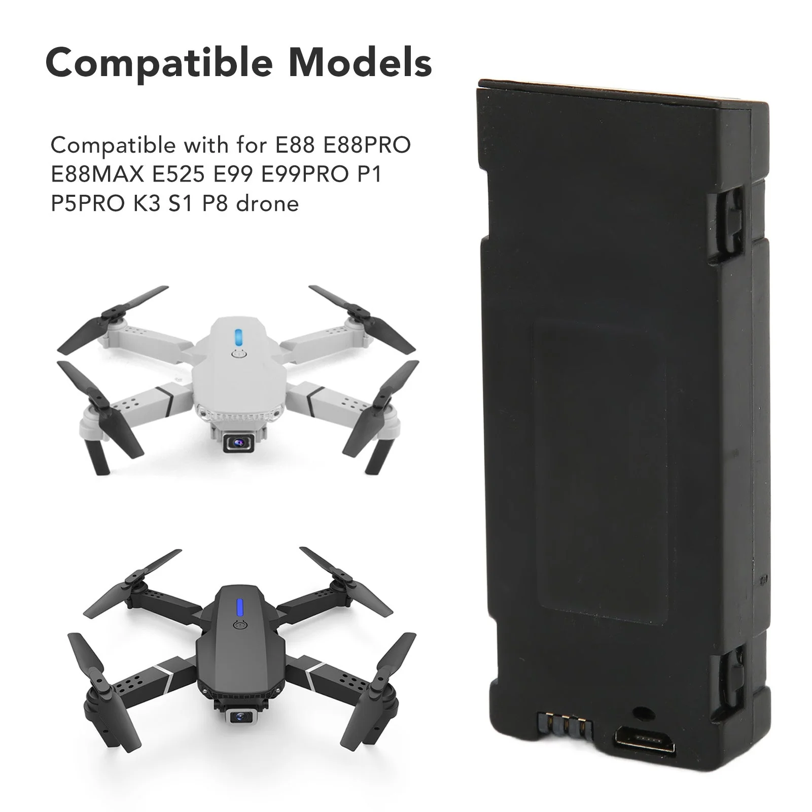 RC Drone Battery Replacement For E88 E88PRO E88MAX - Image 2