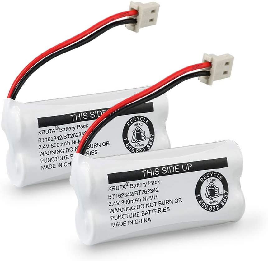 2 Pack Vtech Cordless Phone Battery for BT162342BT BT262342 BT183342 And more