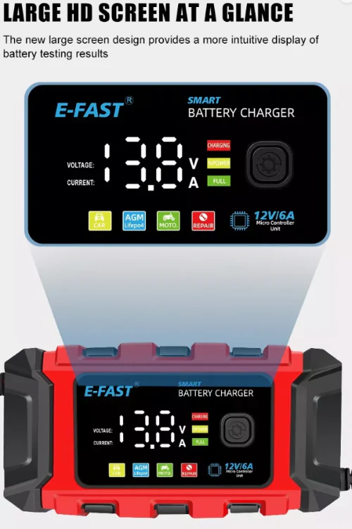 BW 12v 6a Automatic Lifepo4 Battery Charger Smart Charger with Repair Trickle - Image 8