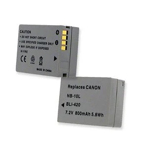 Canon Nb-10L Battery PowerShot G1 X, G3-X, G15, G16, SX40 HS, SX50 HS, SX60 HS Digital Camera