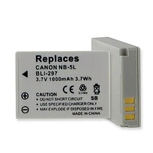 Canon NB-5L Battery for Powershot SX200 IS, SX210 IS, SX220 3000 970 IS