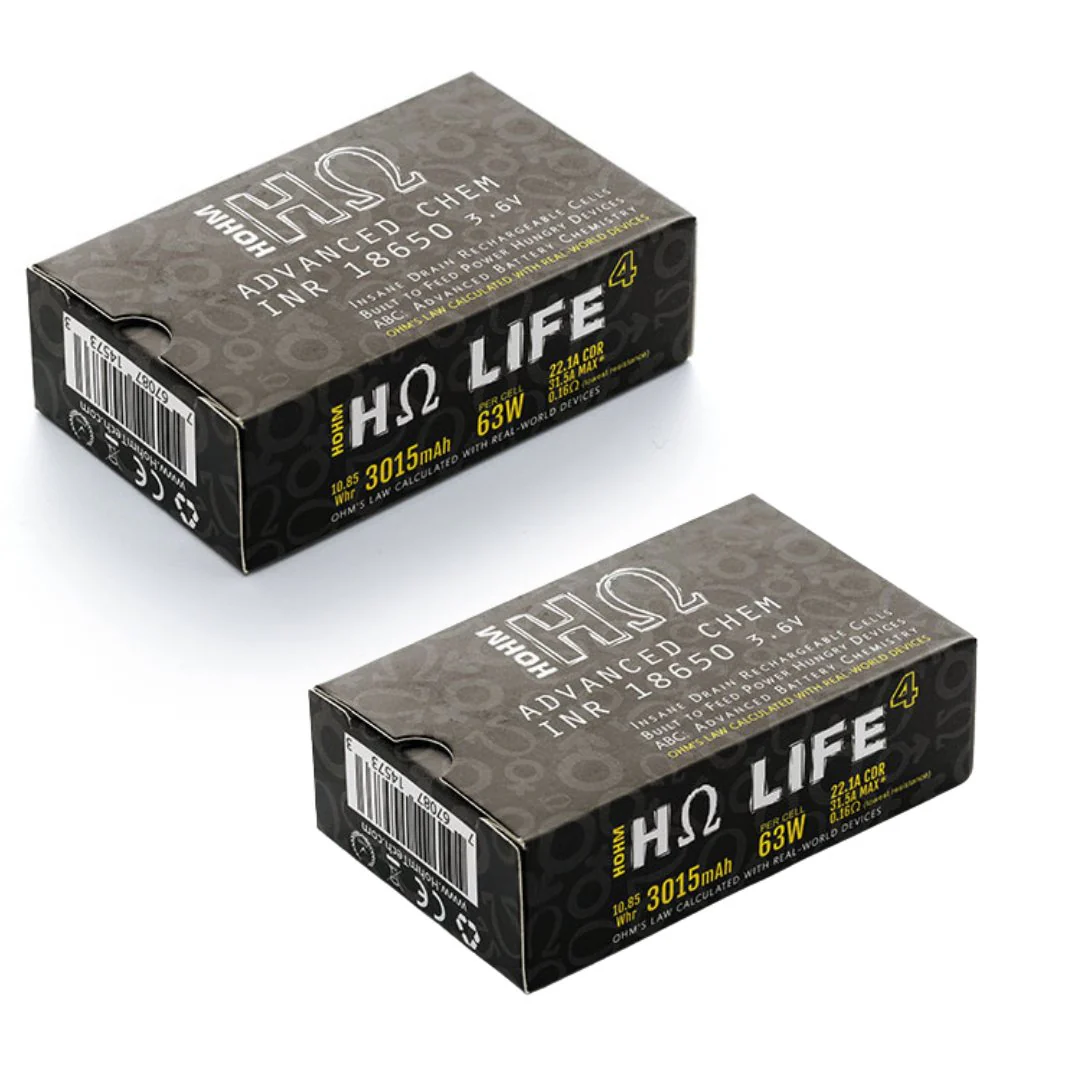 18650 Charger with 4 Hohm Life Batteries -Charger Fits: 18650, 20700, 21700, 26650 - Image 5