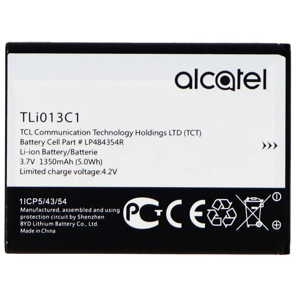 Alcatel OEM Rechargeable Battery (TLi013C1) 1ICP5/43/54 - Image 3