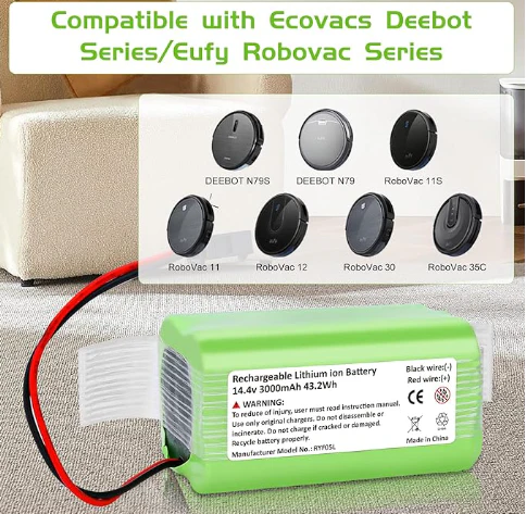 Eufy RoboVac Replacement Battery 14.4v 11S, 11S Plus, 11S MAX, 12, 15C, 15C MAX, 30, 30C MAX, Ecovacs Deebot N79S, DN622, G10 Hybrid,Vacuum - Image 5