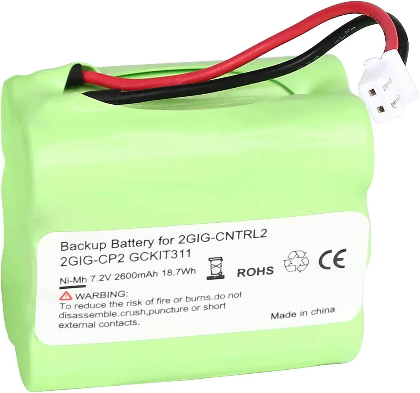 Replacement Battery 2gig BATT1X BATT2X BATT1 GC2 2GIG-CNTRL2 - Image 2
