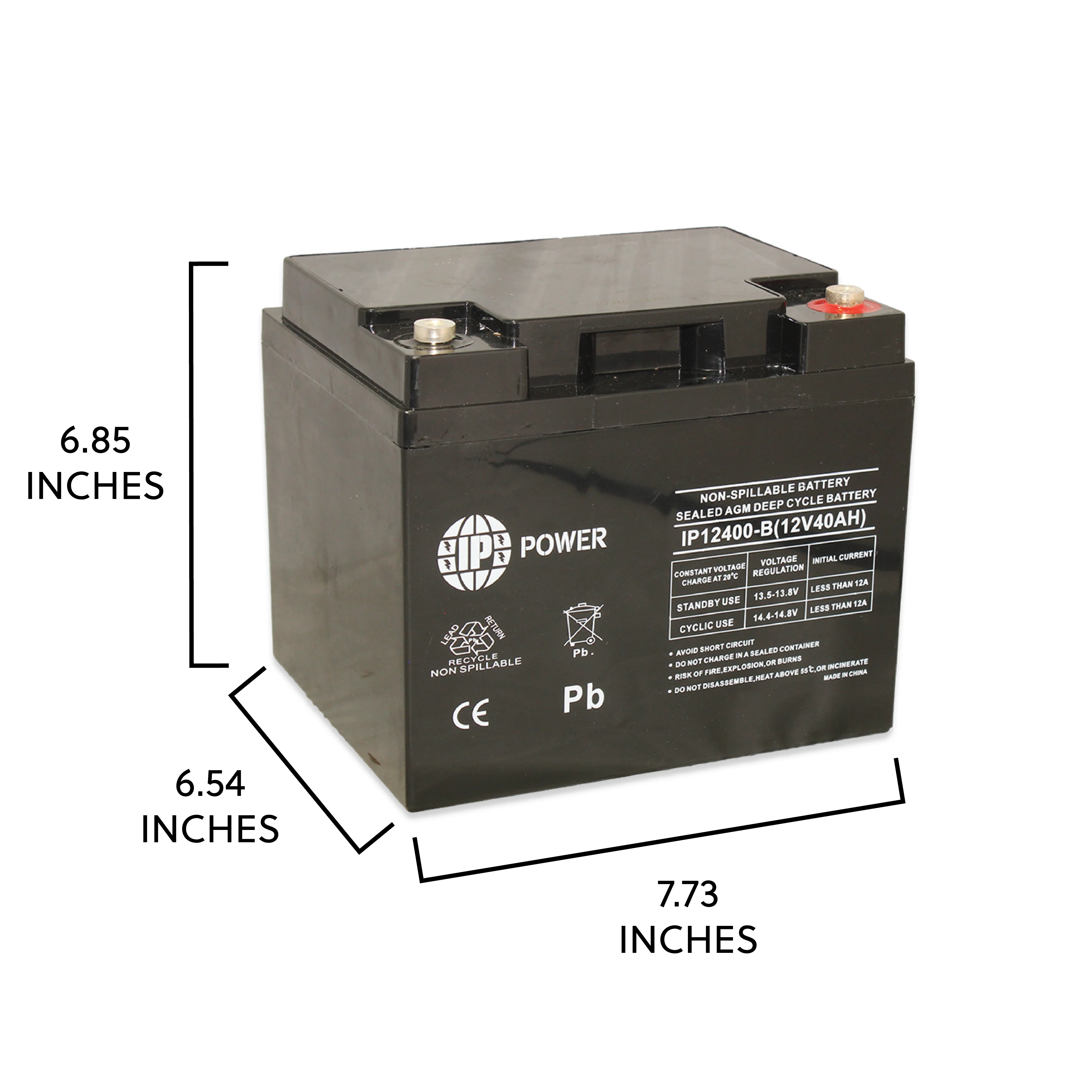 12V 40Ah, Sealed Lead Acid Rechargeable Battery - Image 2
