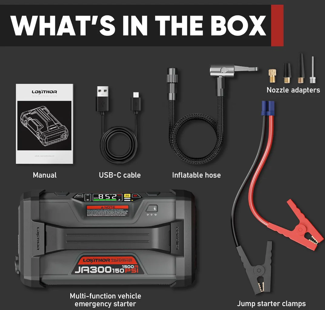 Vehicle Jump Starter and Air Compressor Lokithor JA300 - Image 5