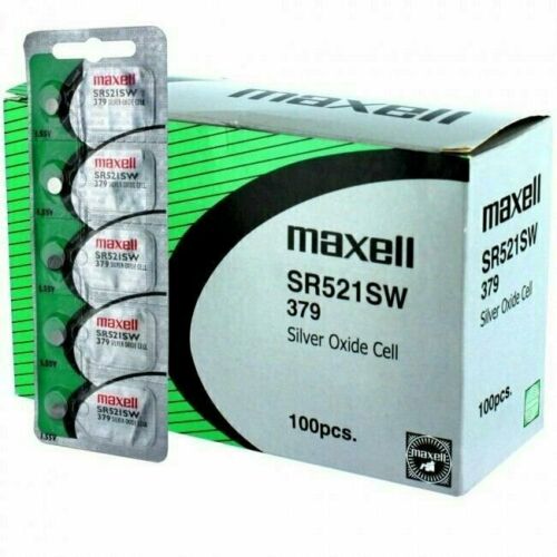 Maxell SR521SW 379 Battery Silver Oxide (Longest Lasting)