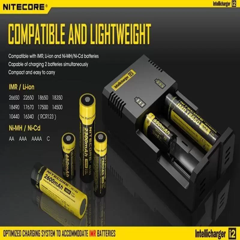 Nitecore 2-Slot 18650 Universal Battery Charger i2 - Image 4