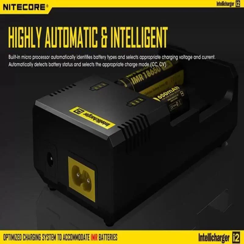Nitecore 2-Slot 18650 Universal Battery Charger i2 - Image 5