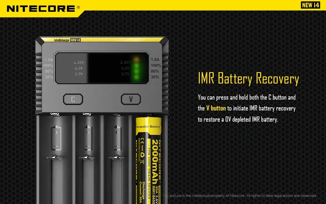 Nitecore I4 Charger Universal Battery Charger for 18650  18500  26650 AA, AAA Plus - Image 3