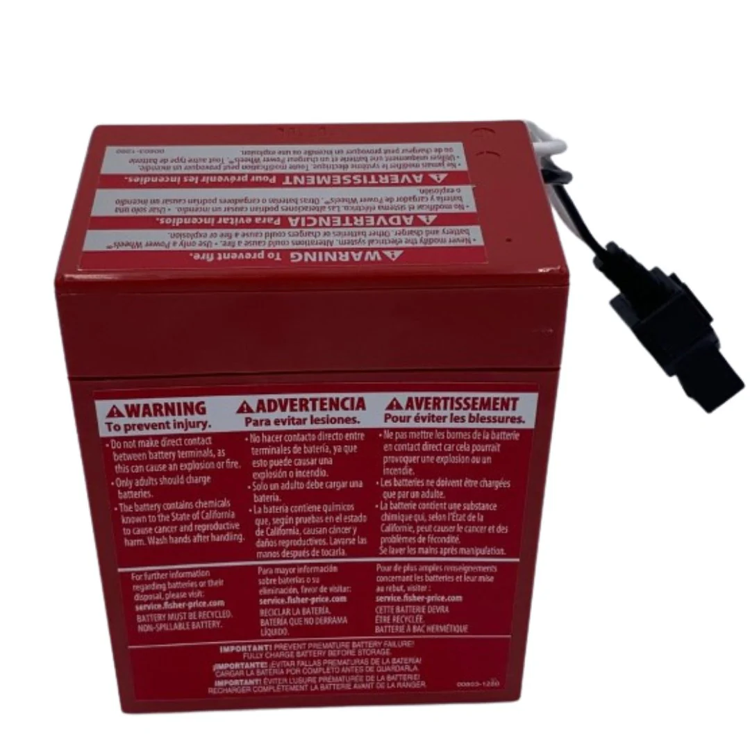 Power Wheels Red Battery 00801-0712, 0801-0051, 74522 - Image 3