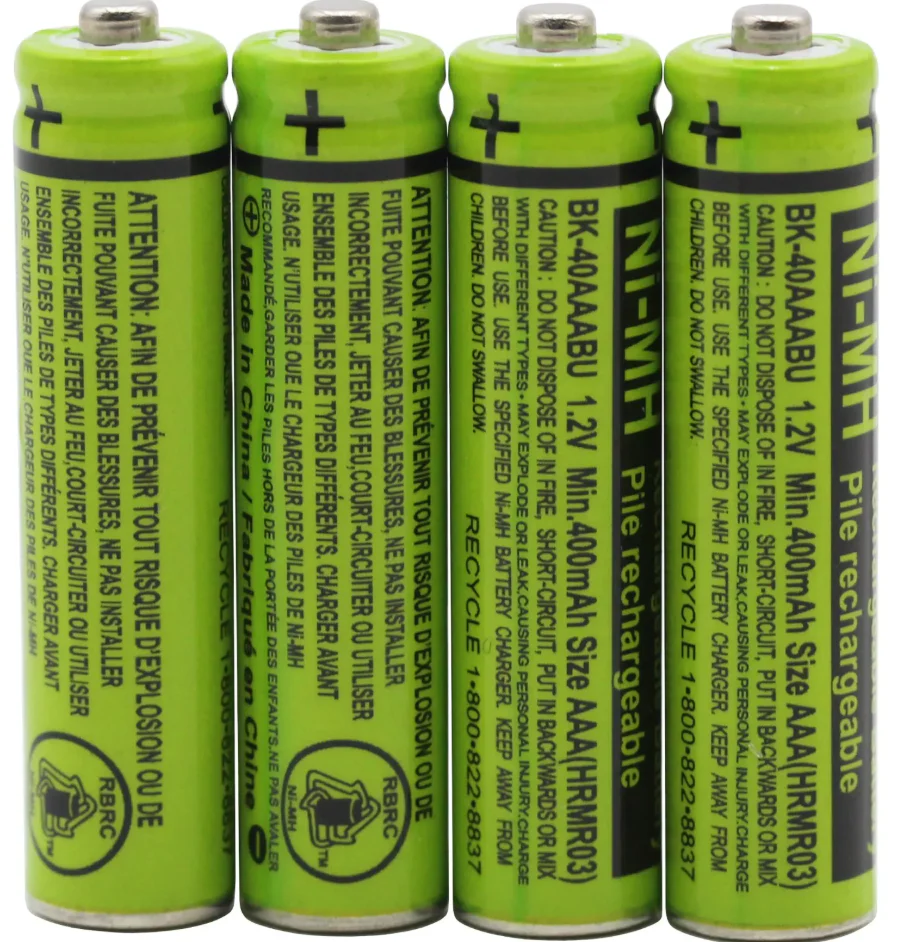 Replacement BK-40AAABU Battery for Panasonic Cordless Phone BK40AAABU - 4 Pack - Image 2