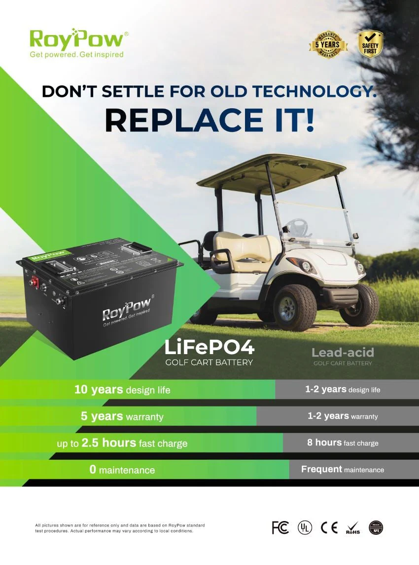 RoyPow Golf Cart Battery 36v 100ah S38105 Lithium Battery - Image 3