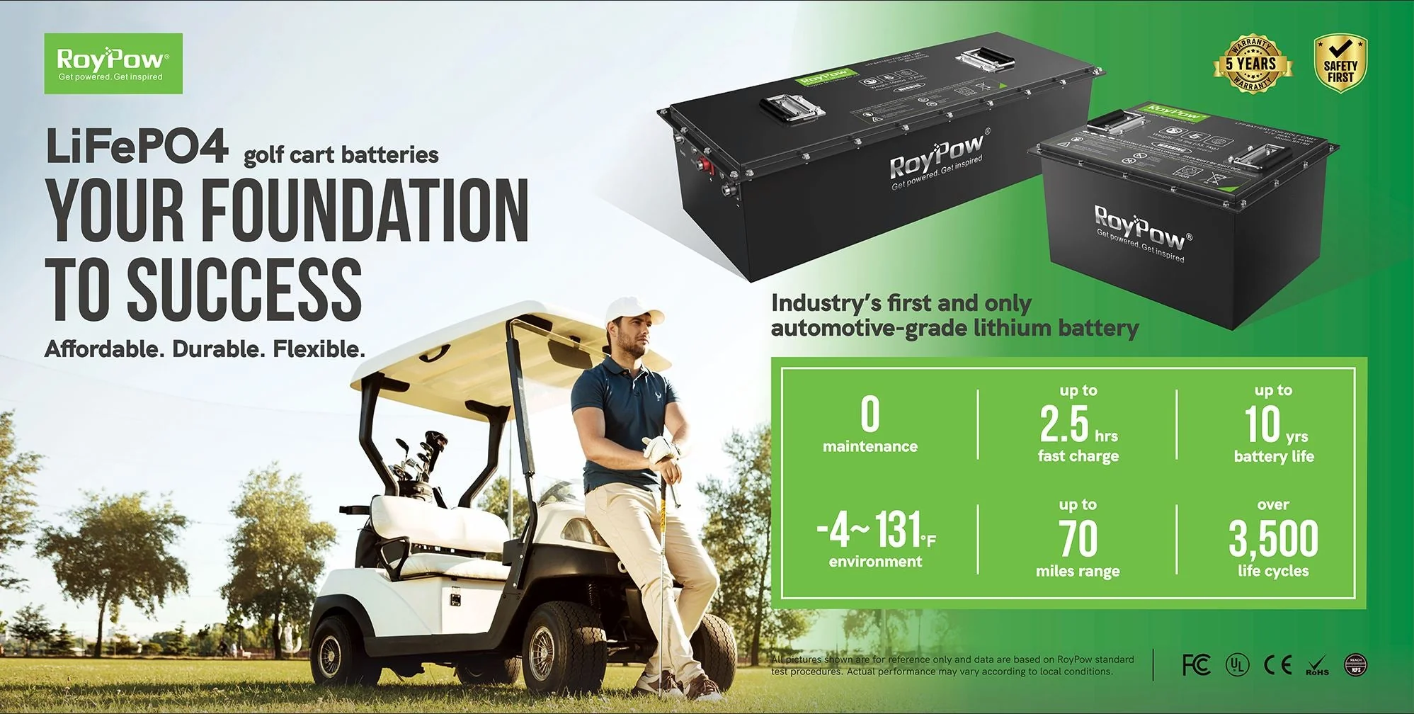 RoyPow Golf Cart Battery 36v 100ah S38105 Lithium Battery - Image 6