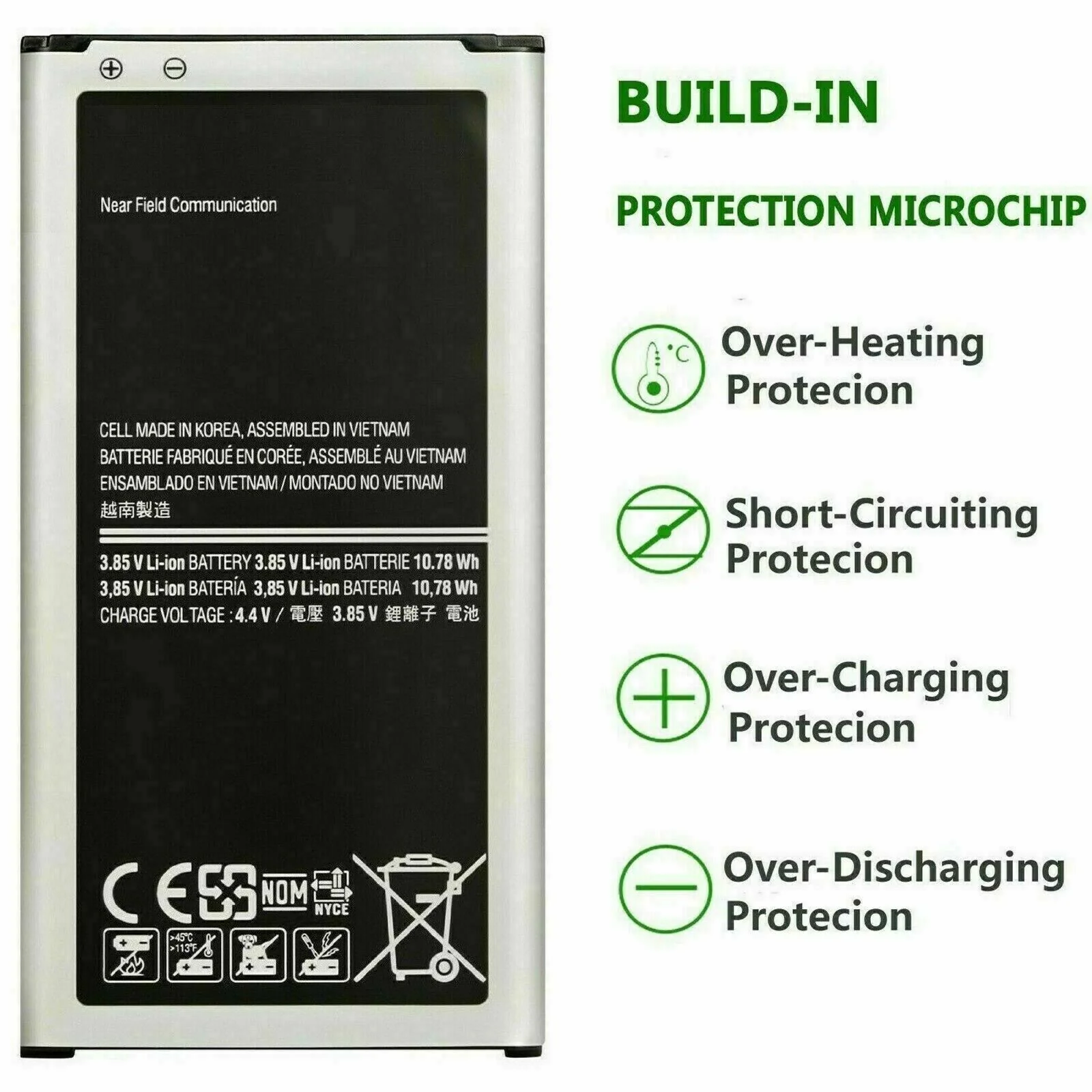 Samsung Galaxy Battery S5 Active Battery Sm-G870A Eb-Bg900Bbz - Image 3