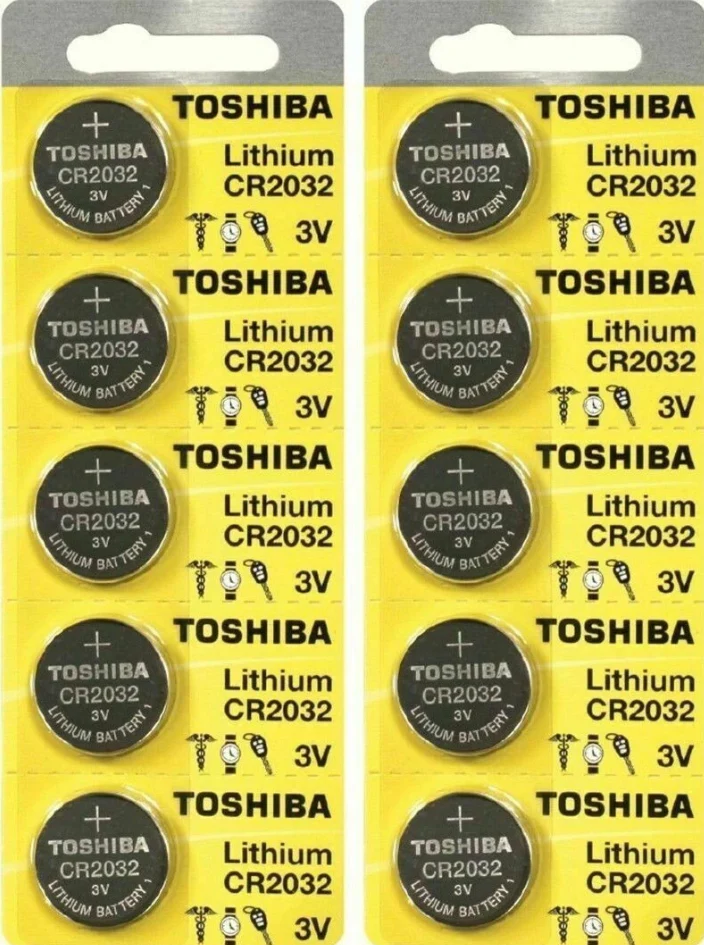 Toshiba CR2032 CR 2032 3V LITHIUM BATTERY BR2032 DL2032 Remote (10 Pack) - Image 2