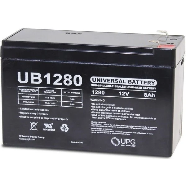 Standard 12V 8AH Rechargeable SLA Battery, (EXP1270-2) - For UPS, Gate Operator, Alarm Panels, and more - Image 2