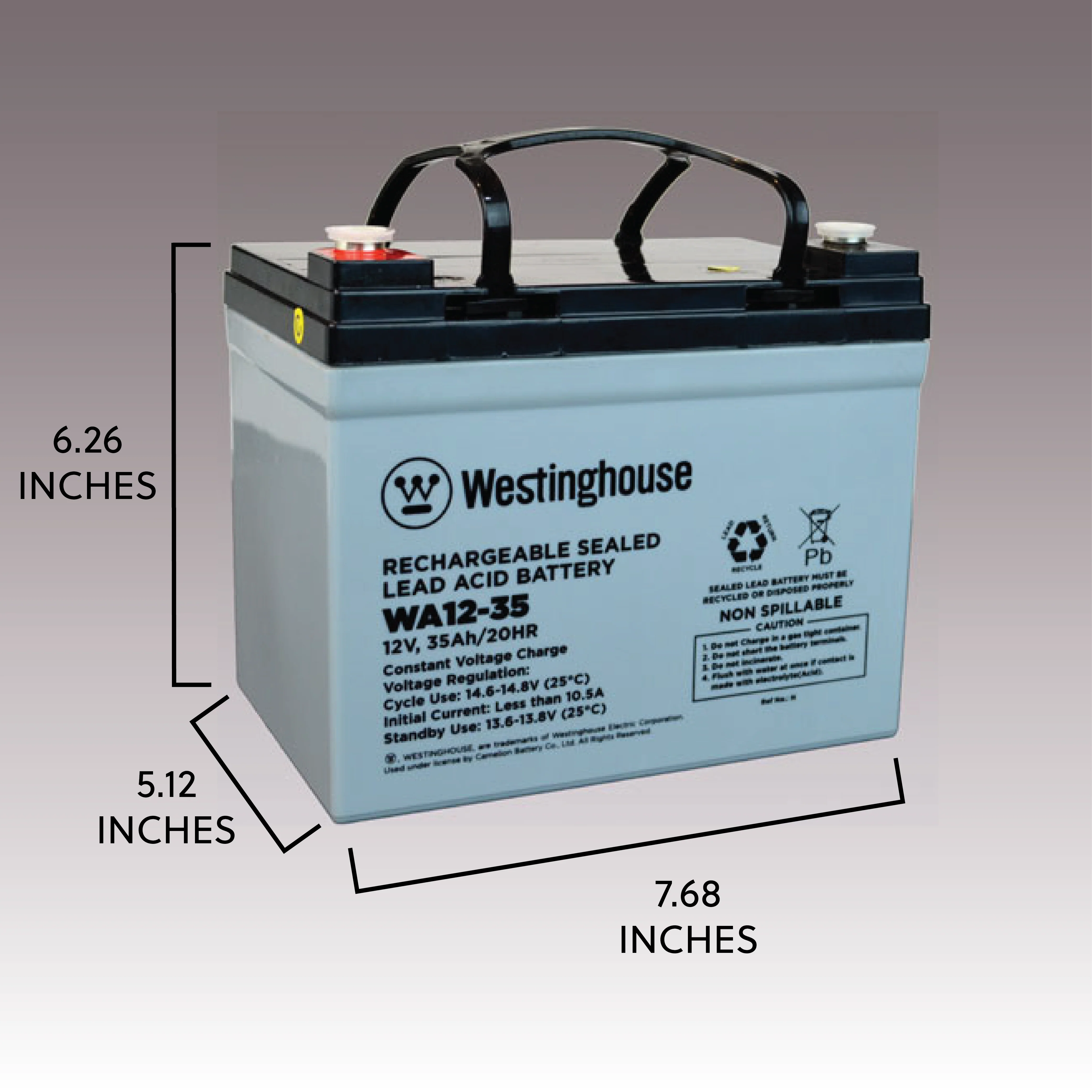 12V 35Ah F7 Terminal Sealed Lead Acid Rechargeable Battery - Image 2