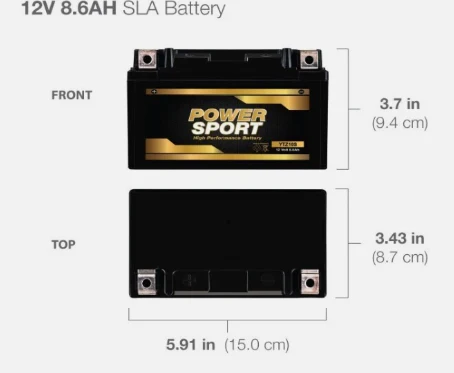 YTZ10S-BS Maintenance Free - Sealed AGM Motorcycle Battery - Image 2